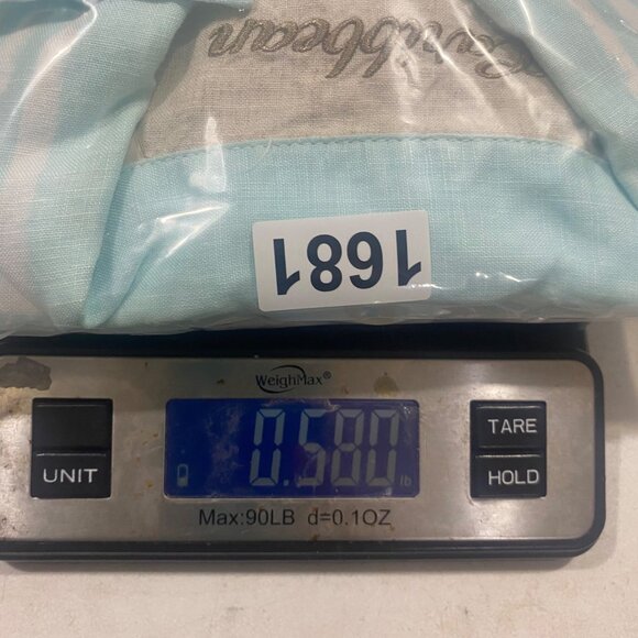 Caribbean 100% Linen Button Up Shirt Mens L Blue Striped Short Sleeve Coastal Re - Picture 9 of 9